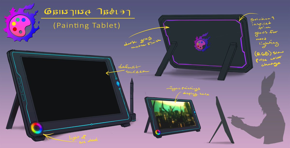 Now that the Furnishing Design Contest winners have been announced, I can finally share the digital art tablet I designed inspired by Solution 9 :P Really just wanted artists in the game to have something like this to display.

#XIVART #FinalFantasyXIV #FFXIV