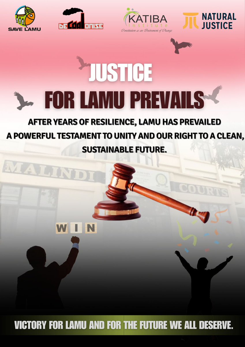 Kudos <a href="/savelamu/">Savelamu</a> and <a href="/deCOALonize/">deCOALonize Kenya</a> for the landmark victory.

#Solidarity

<a href="/WoMin_Africa/">WoMin African Alliance</a> <a href="/AgnesNkwanzi/">Agnes NKWANZI</a> <a href="/NCHRD_UG/">NCHRDs-UG</a> <a href="/FriendsofZoka/">Friends of ZOKA.</a> <a href="/industriouslabs/">Industrious Labs</a> <a href="/akello80997/">Mary Goretti Akello</a> <a href="/BHRRC/">Business & Human Rights</a> <a href="/cipesaug/">CIPESA</a> <a href="/EanUganda/">Education Advocacy Network</a> <a href="/DCAUganda/">DanChurchAid Uganda</a> <a href="/MinorityRights/">Minority Rights Group</a> <a href="/ZELA_Infor/">Zimbabwe Environmental Law Organisation (ZELO)</a> <a href="/Wagubi1/">Moureen Wagubi</a> <a href="/Rdpuganda24/">Recreation for Development and Peace,RDP Uganda</a> <a href="/OxfaminUganda/">Oxfam in Uganda</a> <a href="/EUinUG/">EU in Uganda</a>
