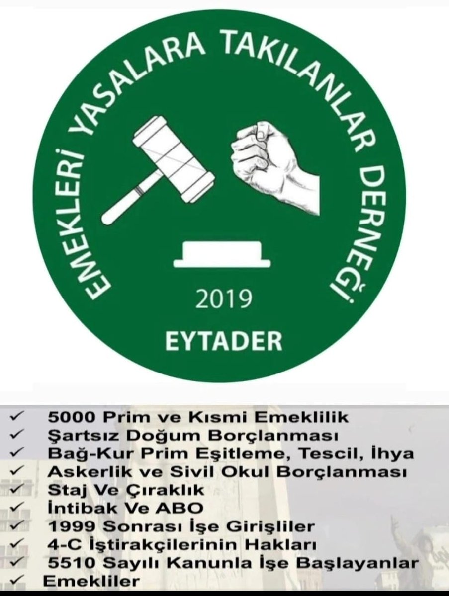 4a 4b 4c diye sınıflandırılmak istemiyoruz ❗
Adil, eşit, yıpranma payı olan, prime göre emekli maaşı hesaplanan, uzun kol kısa kol prim ayrımı olmayan, yurt içi yurt dışı diye hakların değişmediği 
👇👇👇👇👇👇👇👇👇👇
#TekSGKBuÜlkeyeLazım
<a href="/isikhanvedat/">Prof. Dr. Vedat Işıkhan</a>