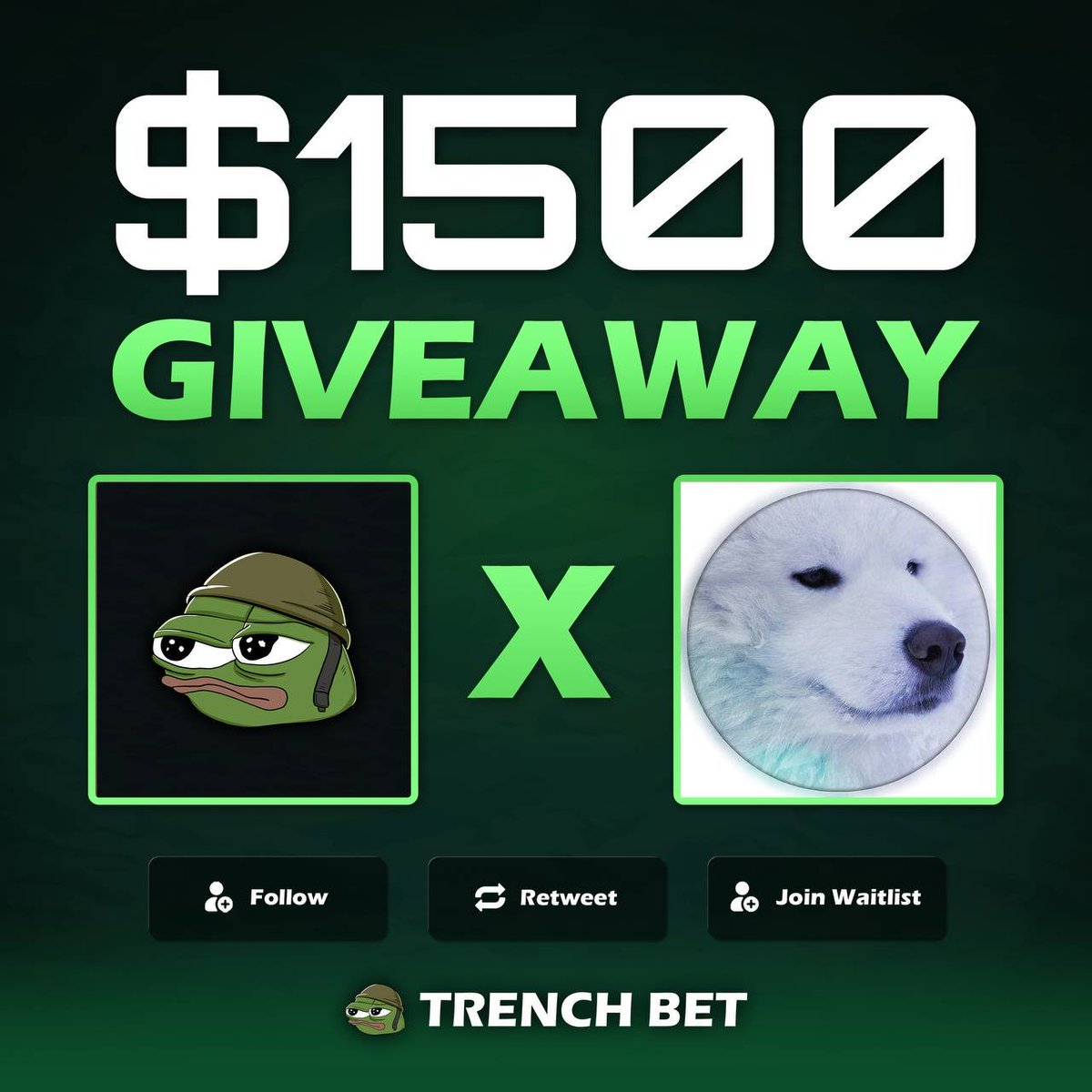 ⭐️$1500 giveaway⭐️

👉rules
7days
Follow <a href="/trenchbet/">TRENCH BET</a> and me
Tag 1 friend

Good luck 🍀