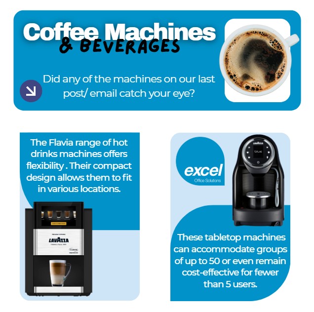 ExcelOfficesol's tweet image. UPGRADE YOUR WORKSPACE and get the perfect coffee machine for your office and staff... Because with better coffee comes better workdays. 

Interested? Get in touch to speak to someone on our team who can provide you with more information, helping you find the right one.