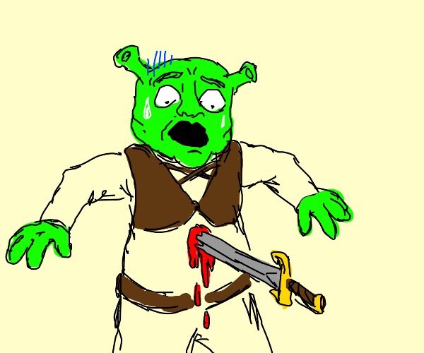 zerocvx's tweet photo. Someone drew this, Shrek is no more https://t.co/ZZ9p3msSMN