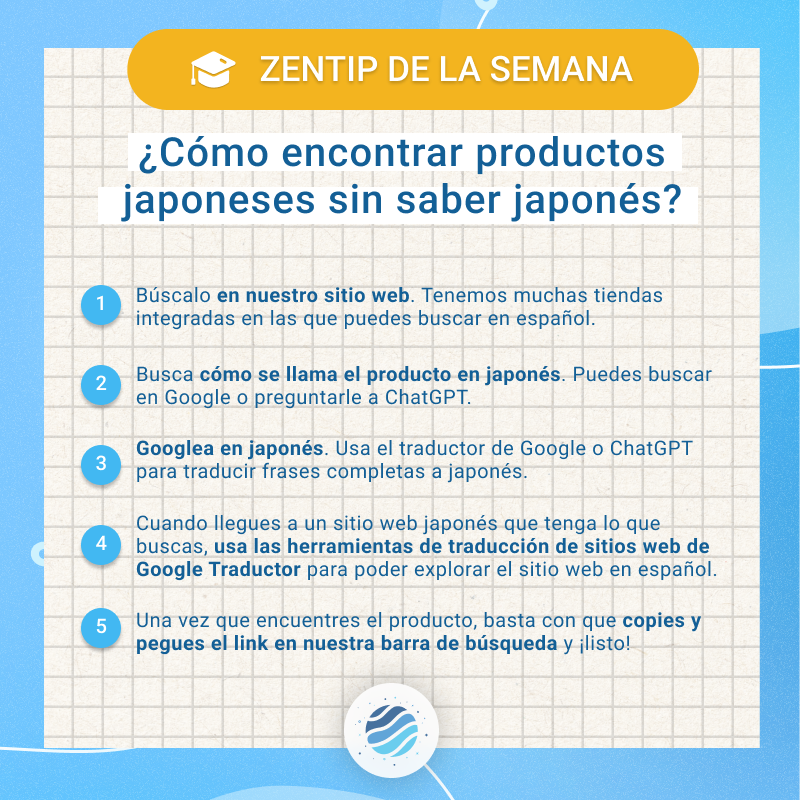 zenmarket_es's tweet photo. No necesitas saber japonés para comprar en Japón. Usa traductores, busca el producto en línea y copia el enlace en ZenMarket para que nosotros nos encarguemos del resto.