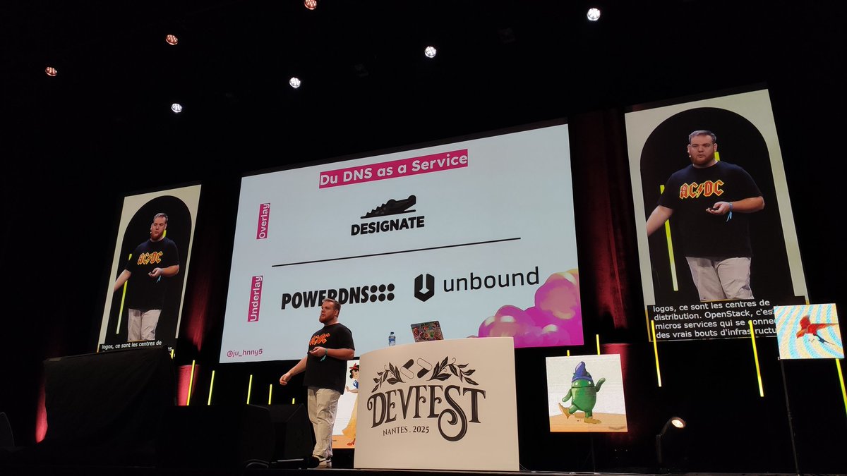 Merci <a href="/ju_hnny5/">Julien Briault 🩷💿💜</a> pour cette conférence à la <a href="/devfestnantes/">Devfest Nantes</a> sur le cloud des Restos du coeur.
Toujours aussi drôle et instructif !