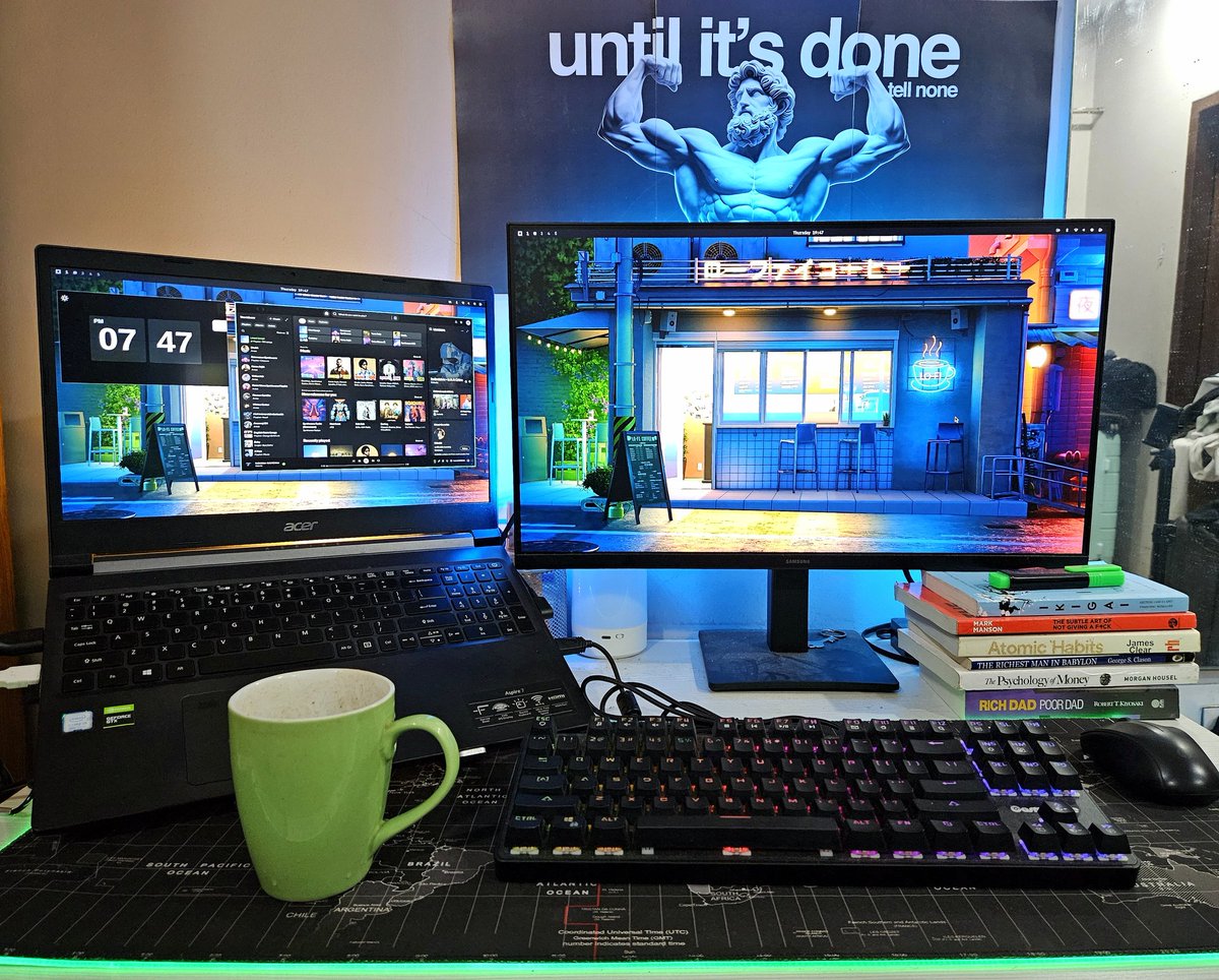 krishdotdev's tweet image. Here's my setup costs :
- Laptop : ₹ 55000
- Mobile : ₹ 45000
- Keyboard : ₹ 2500
- Mouse : ₹ 700
- Monitor : ₹ 8000
- Table : ₹ 1500
- Tripod : ₹ 800
- BG lights : ₹ 1000
- Mousepad : ₹ 700
- Posters : 1000
- Books : 1500
- Chair : FREE
> Total : ₹ 1,16,200
Quote…