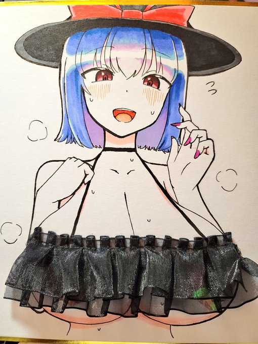 衣玖さんで前々から作りたかったフリル色紙! 