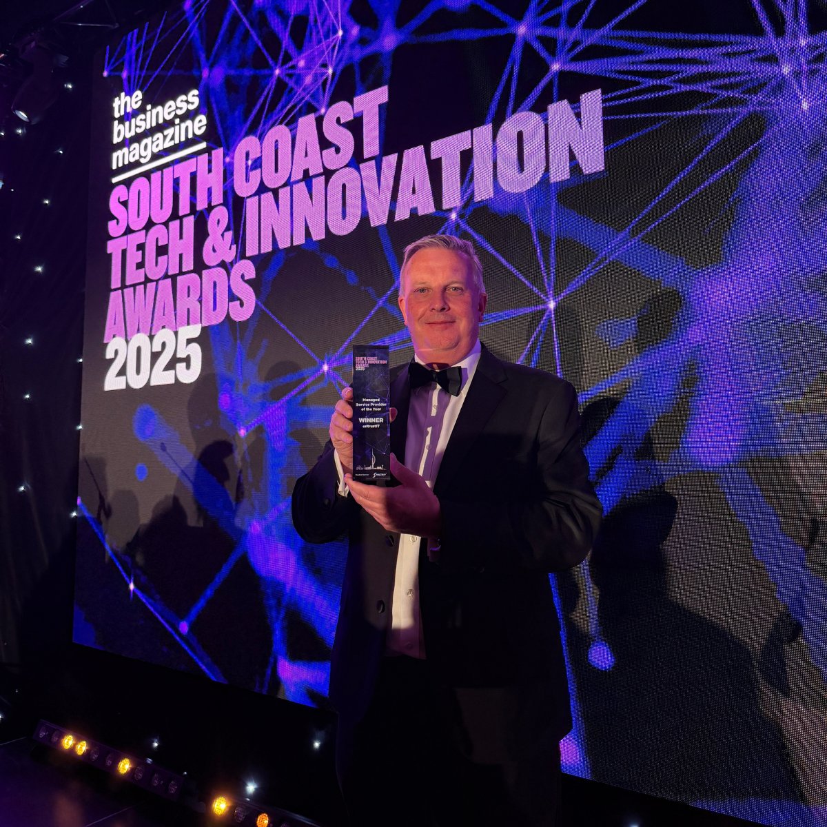 EntrustIT's tweet image. 🏆 Proud moment for the team — entrustIT has been named Managed Service Provider of the Year at the South Coast Tech &amp;amp; Innovation Awards!

Huge thanks to the organisers, sponsors, and our brilliant team and clients who made it possible.

#SCTIA25 #MSPoftheYear #MSP #UKTech