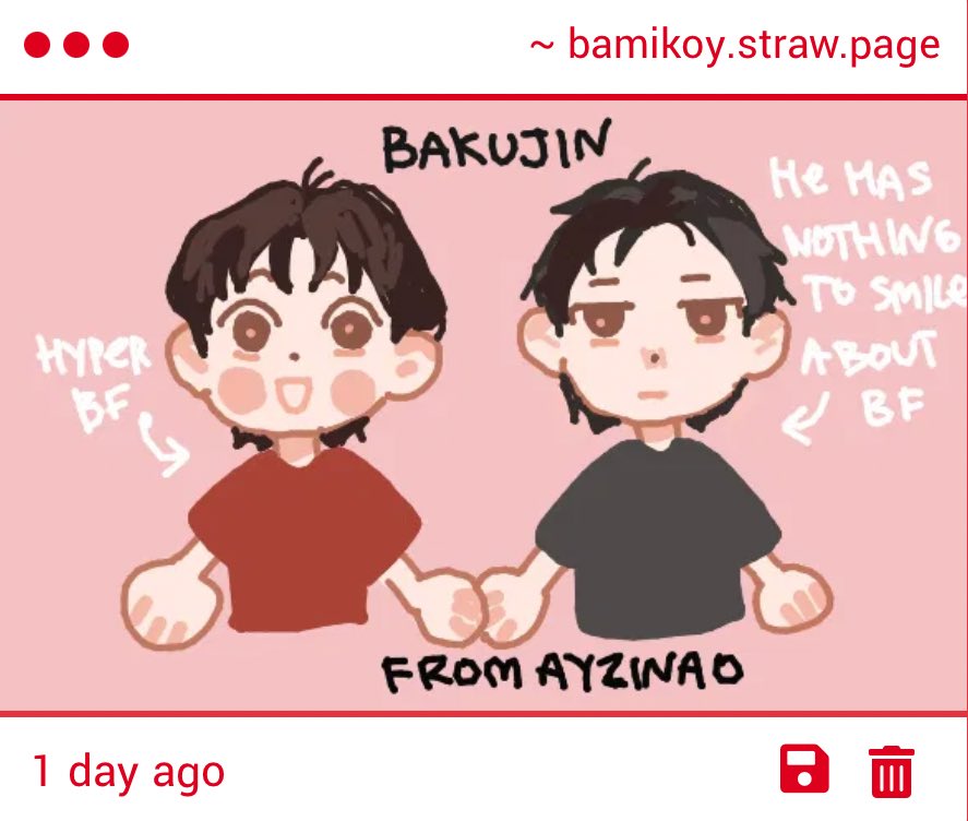 why did i just see this now stop ???? my beloved bfs bakujin 💔