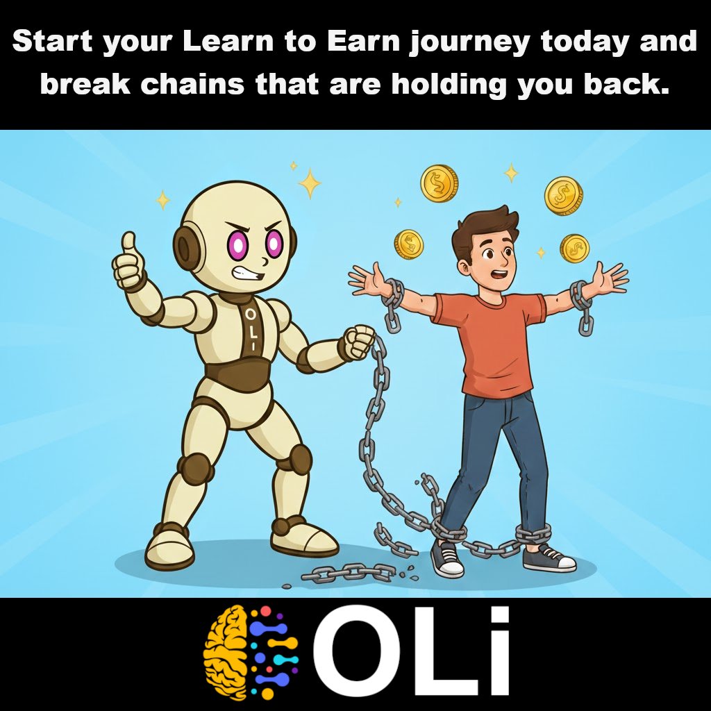 Alamase85's tweet image. ⛓️ Break free from the limits holding you back.
📚 With OLi, learning isn’t just empowering, it’s rewarding.
Start your Learn to Earn journey today and unlock your potential.
Learn more below 👇
#OLi #LearnToEarn #CryptoEducation #AI