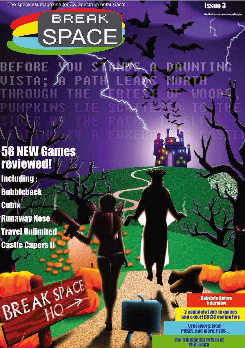 DaReInt's tweet image. 📕Ya está aquí el número 3 de la revista #BreakSpace con nada menos que 58 reviews de juegos nuevos para tu #ZXSpectrum.  

Se puede descargar gratis en su web de itch (enlace en el siguiente post).  

Por cierto, sale una aventura llamada  #Room310FaceToFace que igual os suena.
