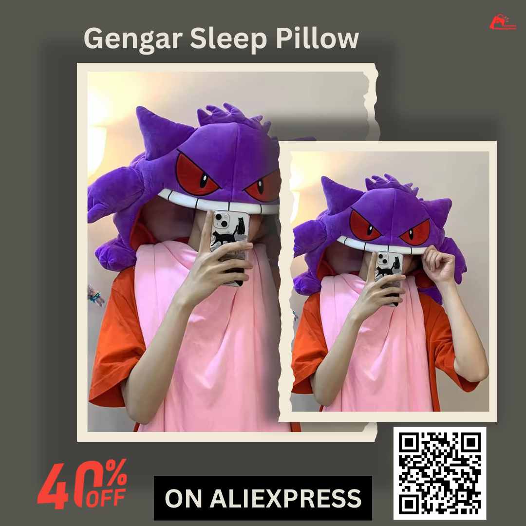 ESDOffers's tweet image. Tired of flimsy blankets and dull pillows? Gengar is here to haunt your dreams with unparalleled softness and adorable charm! This is more than just a plush doll; it&apos;s a Super Soft, 
#GengarPlush

#PokemonGifts

#KawaiiAnime

#NapBlanket

#StuffedAnimals