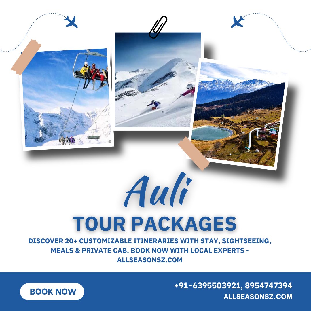 Allseasonsz's tweet photo. ⛷️ Auli Tour Packages Starting @ ₹ 16,000 🏔️✨

🏨 Stay | 🚐 Transport | 🍽️ Meals | 🧭 Sightseeing

📞 +91-6395503921, 8954747394 | 
📧 reserv@allseasonsz.com

#auli #uttarakhand #tourpackages #himalayas #joshimath #adventure #skiing #wintergetaway 
https://t.co/69VF4W8WF4 https://t.co/OI2BgXsvWK