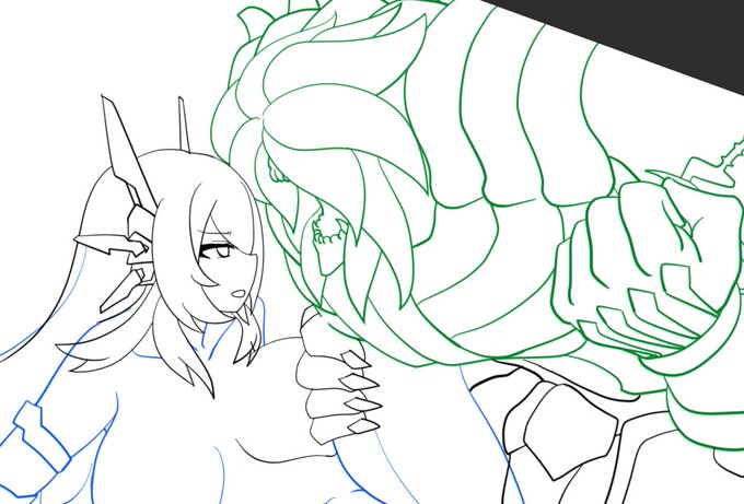 進捗
デッドマンがQEDeuxを応援しているようす(謎シチュ) 