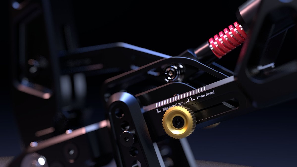 fanatec's tweet image. The Podium Pedals are an all-new precision pedal set developed in collaboration with professional drivers.

💪 Forged aluminum brake pedal and 200kg load cell
💪 Innovative elastomer compression control system
⭐ Podium Pedals Formula variant with carbon fiber faces and heel cups