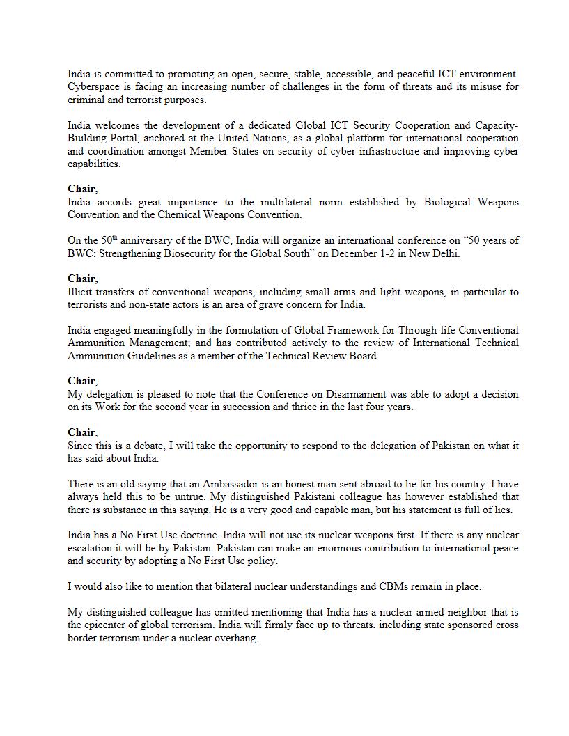 India at Conference on Disarmament, Geneva tweet media