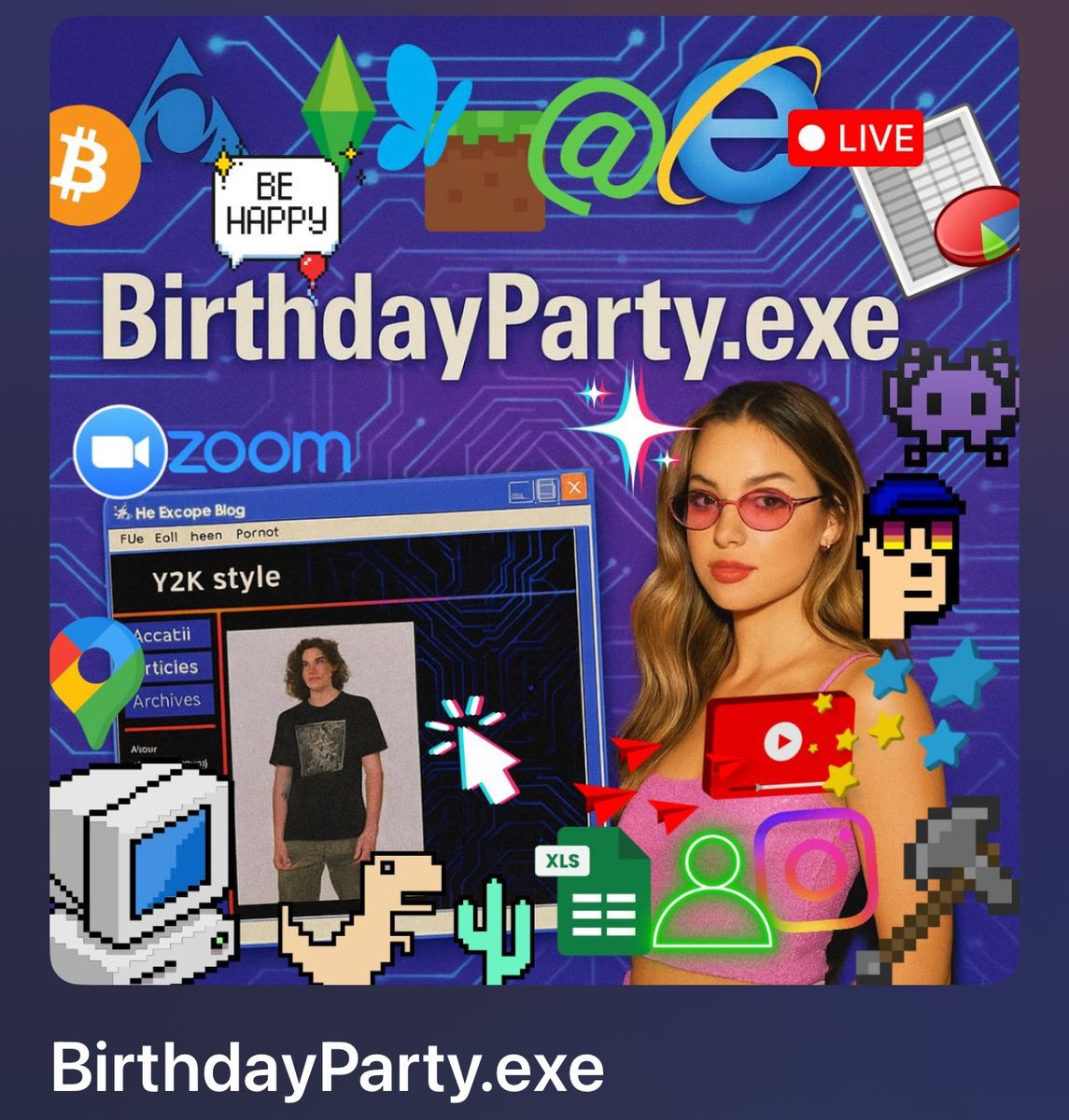 agathetaboo's tweet image. Gm Gm 

Tomorrow’s my birthday party

The theme is internet nostalgia, and I still have no idea what to wear…

any ideas?