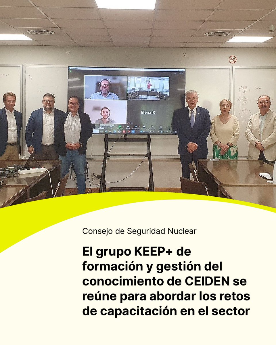 📢 El grupo KEEP+ de CEIDEN impulsa la formación y gestión del conocimiento nuclear ⚛️ en España 🇪🇸.

El grupo KEEP+ de la Plataforma Tecnológica de I+D+i de Energía Nuclear de Fisión (<a href="/CEIDEN_ES/">CEIDEN</a>) se reunió en la ETSII-UPM (<a href="/industrialesupm/">Escuela Industriales</a>) para abordar los retos de capacitación