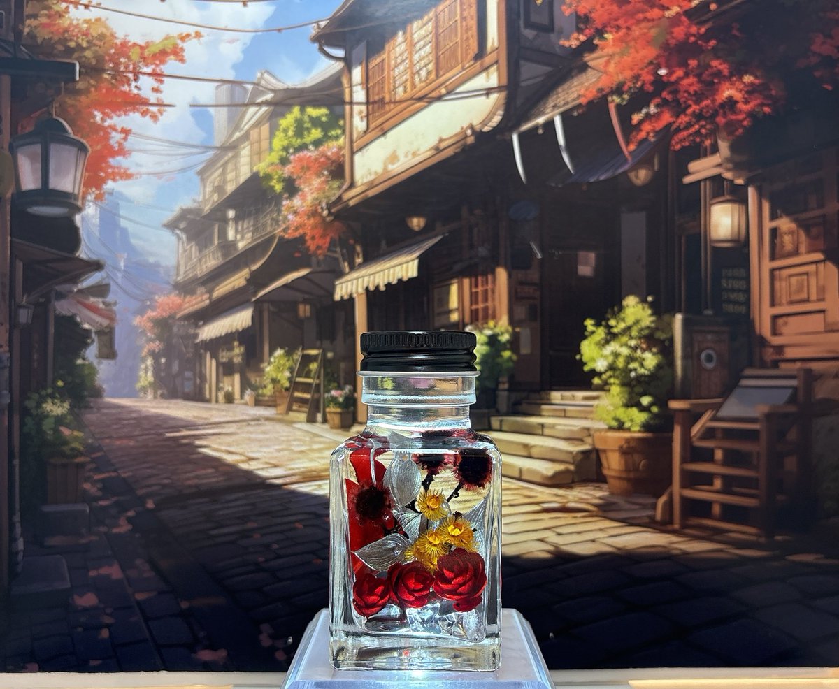 ▶︎河堀 謙慎(ｶﾜﾎﾘ ｹﾝｼﾝ)
　　　　　　ハーバリウム

こちらも作って頂きました‼️以前相棒の推しリウムを勝手に作って勝手に贈ったので、それに対応するように作れて大満足……
お花の選び方を褒めて頂けて嬉しかったし、それを活かして表現してくださって感無量でした🥹💕✨

#推しリウム