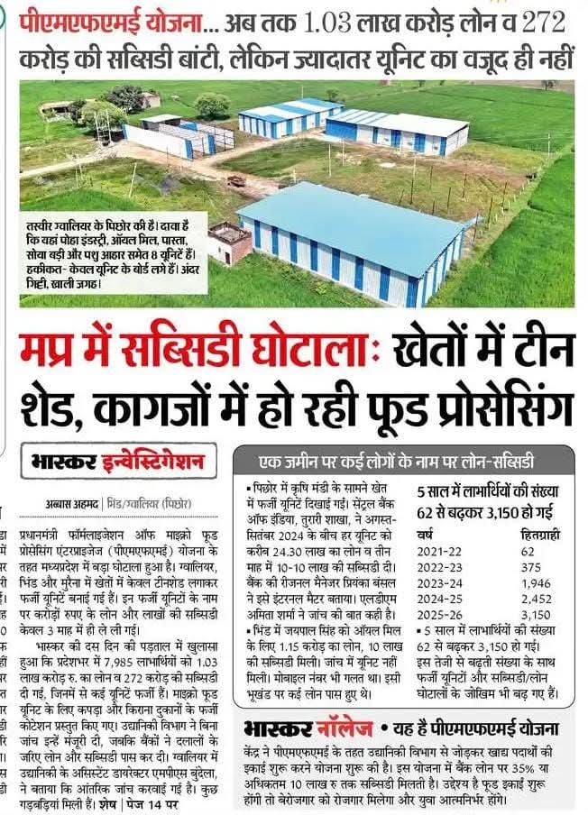 गज़ब - बेरोज़गार युवाओं को "लोन" नहीं मिलता , "रसूखदार सब्सिडी" तक फौरन हासिल कर लेते हैं....!
<a href="/DrMohanYadav51/">Dr Mohan Yadav</a>