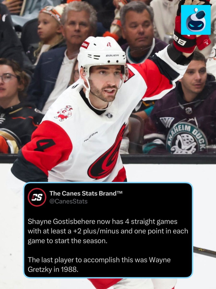 Shayne Gostisbehere joined some ELITE company in tonight’s win over Anaheim 🔥 

(via <a href="/CanesStats/">The Canes Stats Brand™</a>)