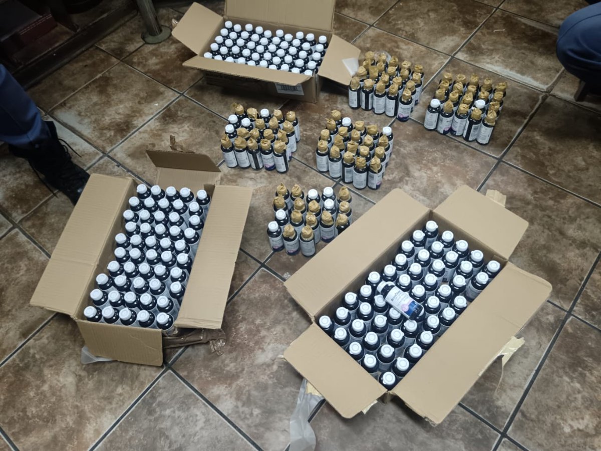 Three men, including two illegal immigrants, arrested after police seize 248 bottles of Broncleer cough syrup on N1 during Operation Shanela II

Three men aged 25, 26, and 28 were arrested after Sasolburg Highway Patrol officers discovered 248 bottles of Broncleer cough syrup in