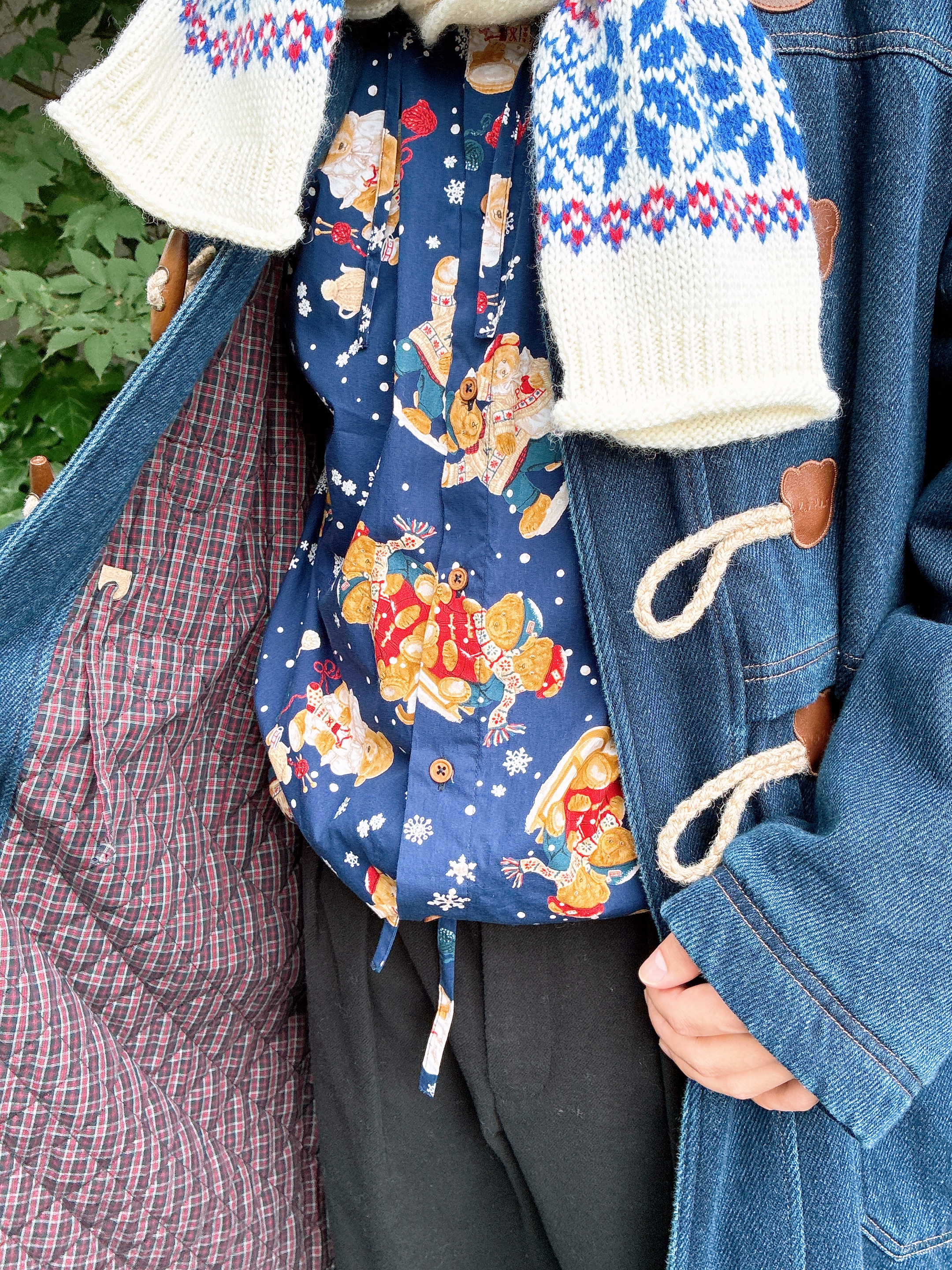 美品　PINK HOUSE くまちゃん　ダッフルコート　裏地つき 裏地チェック柄☆ダッフルコート - 阪急百貨店 | WEBカタログ