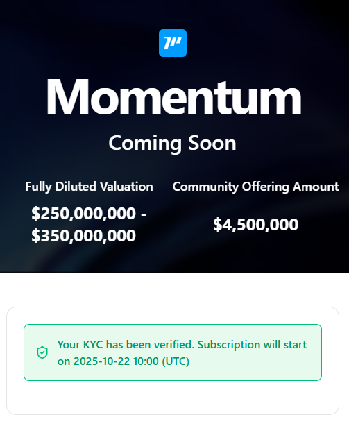 MocaGamefi's tweet photo. 🌊 Momentum – làn sóng mới của DeFi trên Sui Network

Có lẽ đây sẽ là dự án khiến cộng đồng fomo mạnh mẽ nhất thời gian tới. @MMTFinance   đang nổi lên như mảnh ghép không thể thiếu trong hệ Sui — nơi tốc độ, chi phí thấp và trải nghiệm người dùng được ưu tiên hàng đầu.

Dự án đã có sản phẩm hoạt động ổn định, khối lượng giao dịch ấn tượng, phần thưởng rõ ràng và đặc biệt là TGE unlock 100%, hoàn toàn không có vesting mập mờ.

Momentum đang xây dựng một nền tảng thanh khoản toàn diện, kết hợp AMM, Aggregator và Staking trong một giao diện trực quan, thân thiện và dễ sử dụng.

🔥 Presale trên @buidlpad125 đang mở, đi kèm chương trình thưởng nội dung & cộng đồng (30%) — cơ hội lớn để nhận allocation sớm.
Tham gia presale:
👉https://t.co/N7HgcQUk6C

💰 Tổng giá trị mở bán: $4.5M $MMT
🔓 TGE: Unlock 100% ngay, không vesting

📅 Lịch trình chính
15–22/10: Gửi nội dung
22–25/10: KYC + Đăng ký
27–28/10: Nạp vốn
31/10: Công bố allocation + refund
TGE: Claim toàn bộ
Momentum đang dần trở thành hạ tầng thanh khoản cốt lõi của hệ Sui – nơi DeFi được tái định nghĩa với tốc độ, minh bạch và hiệu quả cao hơn bao giờ hết.
Ae còn chờ gì nữa mà không lao cả người vào

#Momentum #SuiNetwork #MMT #DeFi