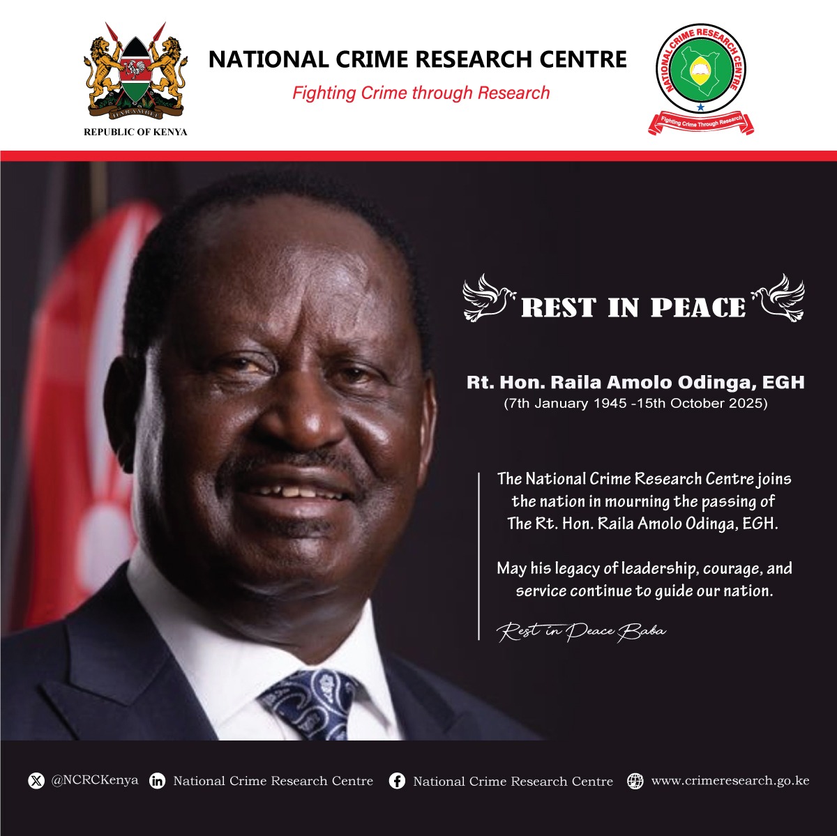 National Crime Research Centre (NCRC) tweet media