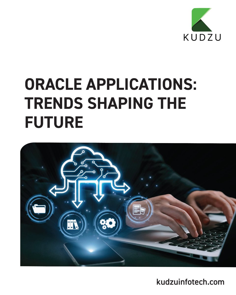 kudzu_infotech's tweet image. At Kudzu Infotech, we help businesses harness these innovations through tailored Oracle EBS and Fusion Cloud implementations — driving agility, security, and smarter decision-making.

#KudzuCarousel #OracleApplications #DigitalTransformation #CloudComputing