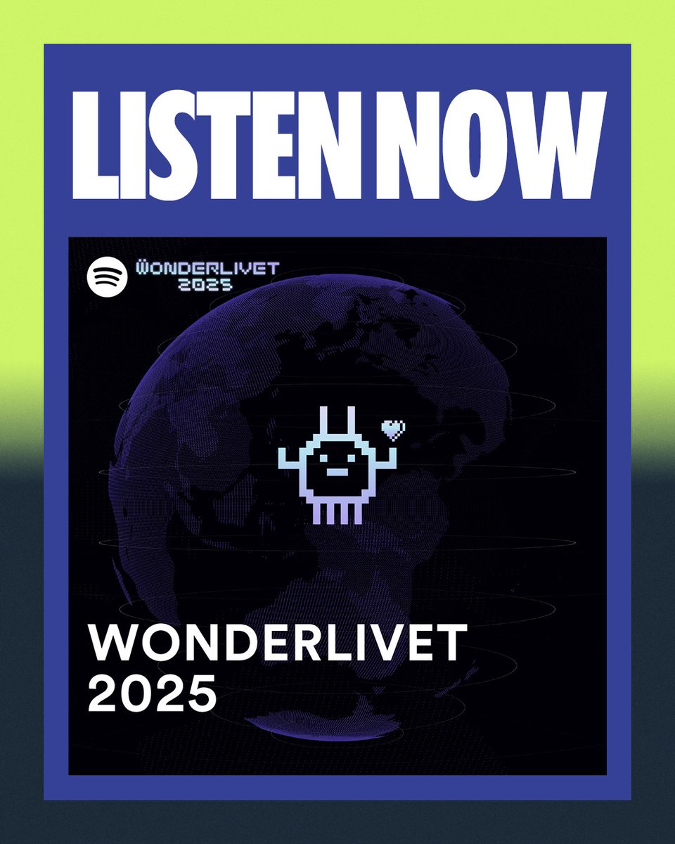 SpotifyKR's tweet photo. 국내 최대 규모의 J-POP &amp; Iconic Artist 페스티벌,
‘원더리벳 2025’가 역대급 라인업으로 찾아왔습니다🎉

출연 아티스트의 곡들을 미리 만날 수 있는
[WONDERLIVET 2025]를
지금 스포티파이에서 프리하게 즐겨보세요!
🎧https://t.co/Ngskm73OuV

@WONDERLIVET https://t.co/4MBybAS9BK
