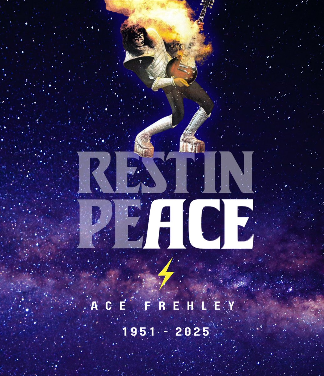 JoeRyanOCca's tweet photo. Rest in PeACE ⚡️#acefrehley https://t.co/8V2yNqZ4Kr