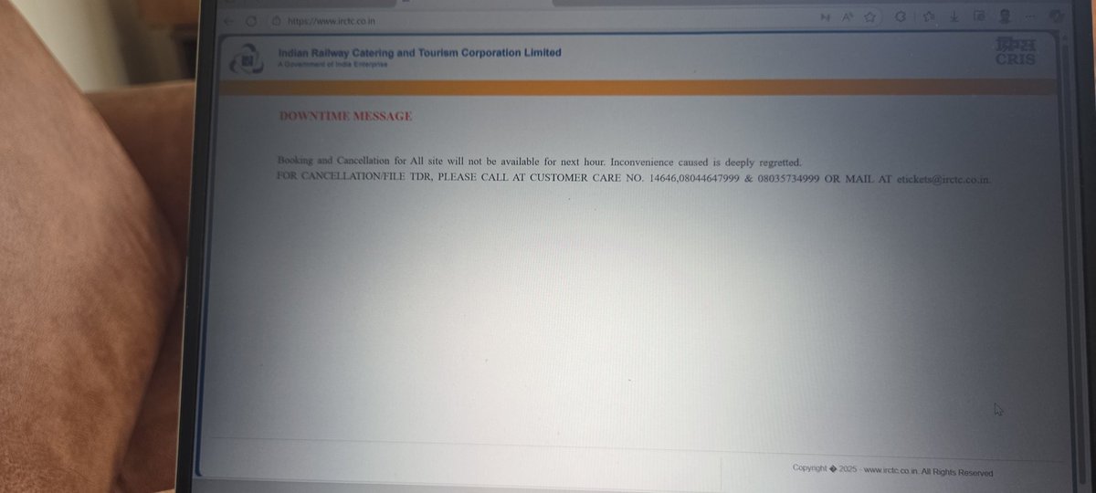 ravinash16's tweet photo. @IRCTCofficial What is happening with site again you guys are blocking for agents again corruption started https://t.co/3LRL4m57g4
