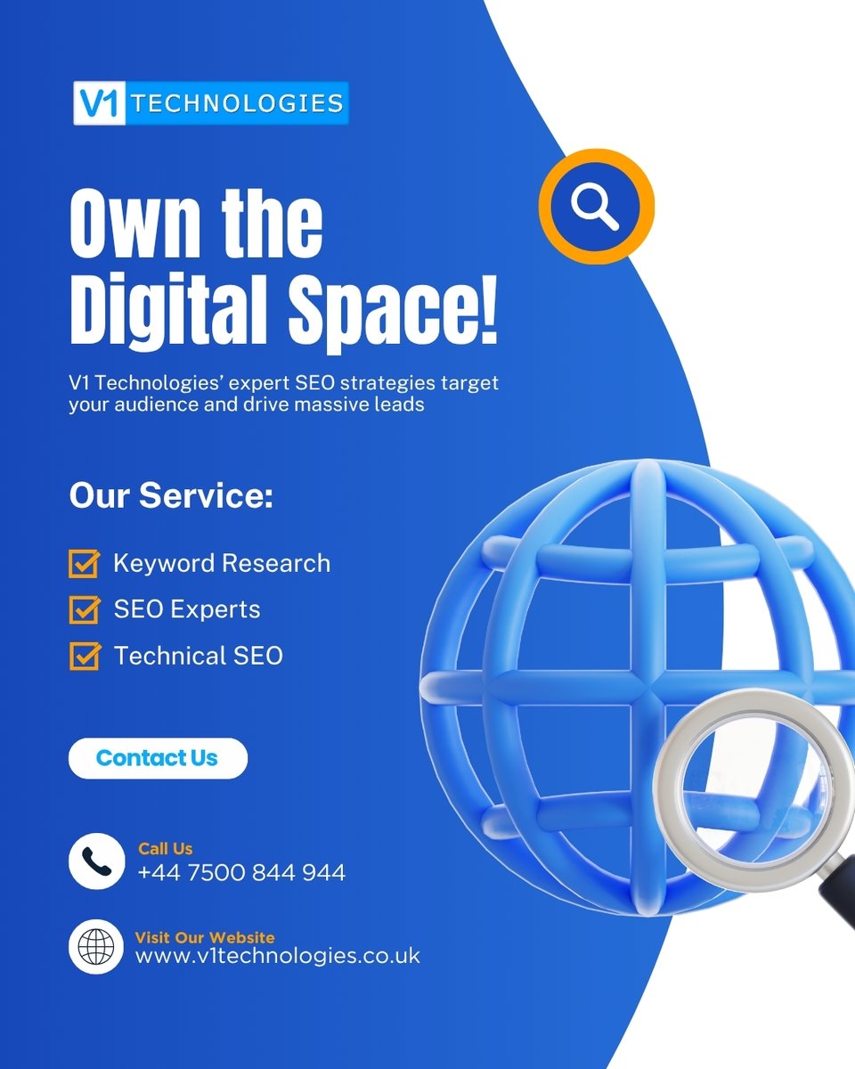 V1Technologies's tweet image. Competitors are claiming top Google spots while you watch-don’t miss out! V1 Technologies’ expert SEO strategies target your audience and drive massive leads. Our data-driven approach has transformed businesses. Climb to #1 and own your market today! #SEOExperts #V1Technologies