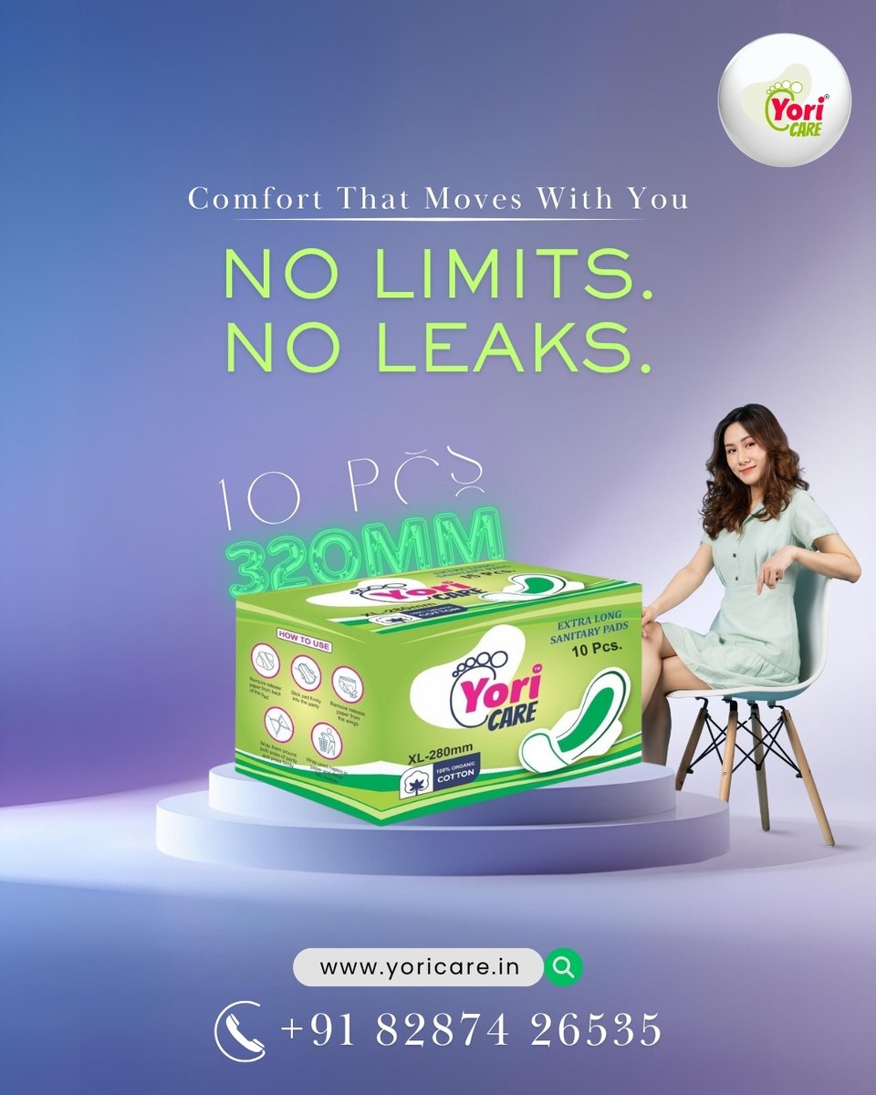 yoricare's tweet photo. 💜 Comfort That Moves With You.
No limits. No leaks. Just confidence, wherever life takes you.
Stay fresh. Stay fearless.

🌐 https://t.co/lbvZ6UYKhz | 📞 +91 82874 26535

#YoriCare #NoLimitsNoLeaks #PeriodConfidence #MoveFreely #ComfortRedefine https://t.co/PVUa8jbA0l