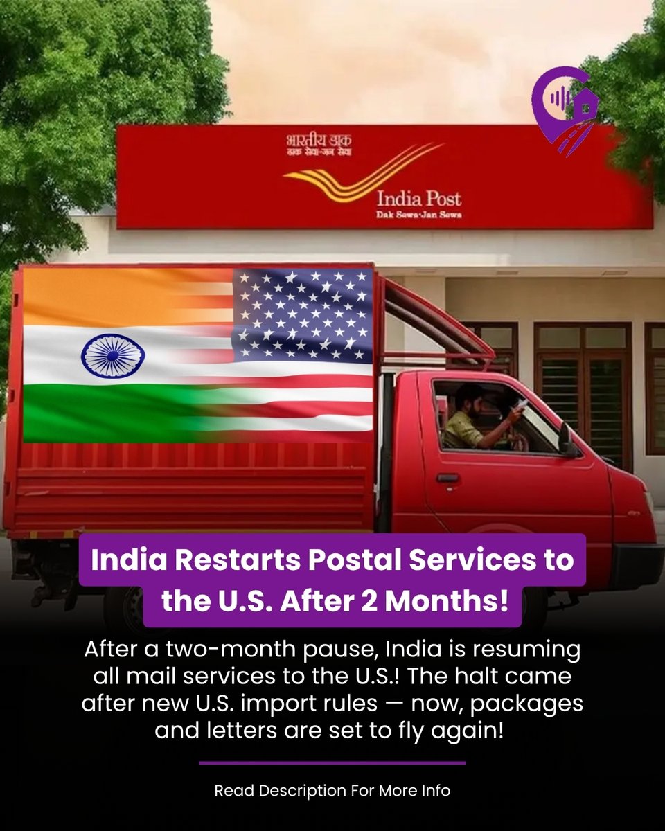 GallyoApp's tweet image. After 2 months, mail from India to the U.S. is flying again!
#globaltrade #usrelations #mailservice #postalupdate #internationalshipping #businessnews #indiainusa #desiinusa #indiancommunityusa #usindiatieup #gallyo #worldnewsupdate