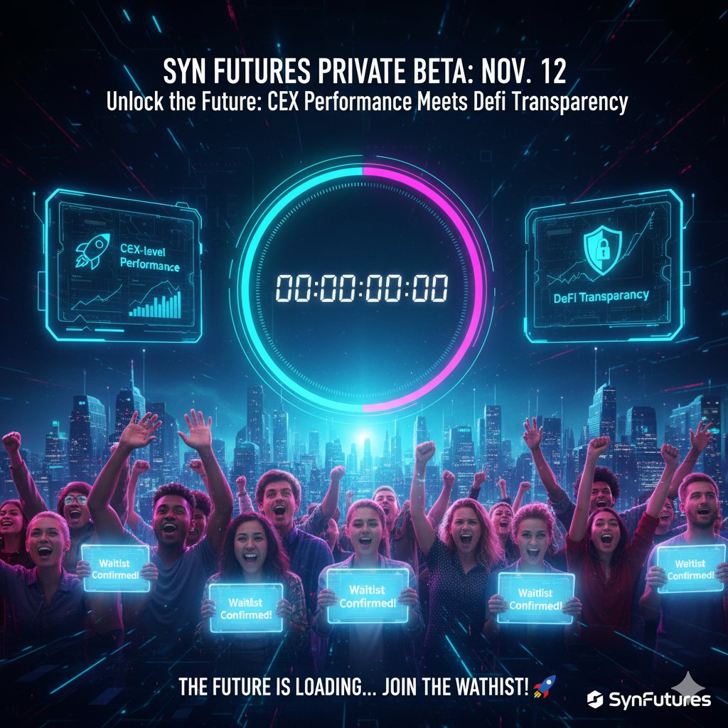 ridwan1_solihu's tweet photo. Get ready! 🚀 The @SynFuturesDeFi Private Beta drops Nov 12! Experience CEX-level performance seamlessly merged with DeFi transparency. The future of decentralized derivatives is almost here. 🔥 Join the waitlist! #SynFutures #DeFi #PrivateBeta https://t.co/udDcUhOFXs