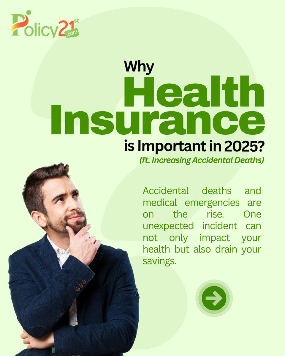 Policy21st2000's tweet image. Why Health Insurance is important in 2025?

👉 Cover Hospitalizaiton &amp;amp; Treatment.

👉 Protects your family&apos;s financial future.

👉 Offers peace of mind during emergencies.

#insurancesolution #healthinsurance #policy #policy21st