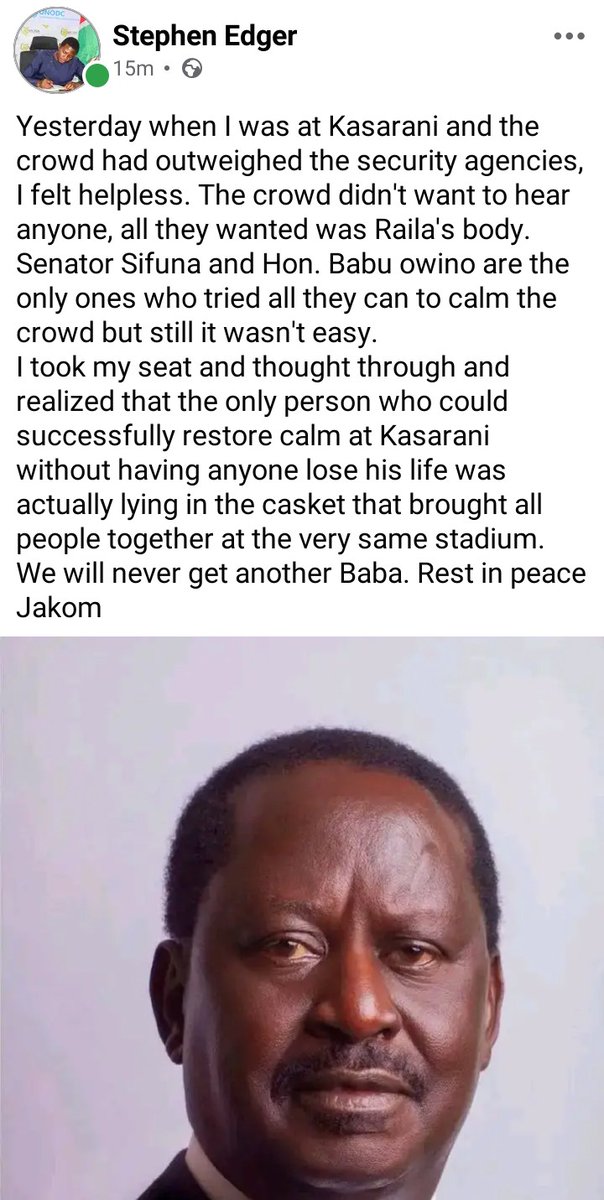 Rest in Peace Baba
#RIPRailaOdinga 
#RIPBaba