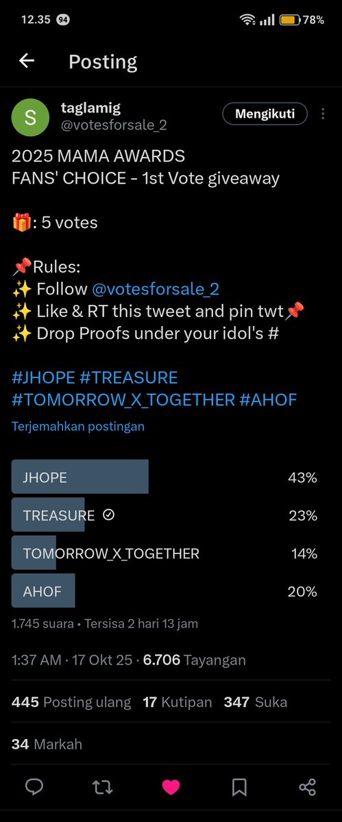 ihaiiimut's tweet photo. @votesforsale_2 FOR #TREASURE https://t.co/ktCMBxg3bK
