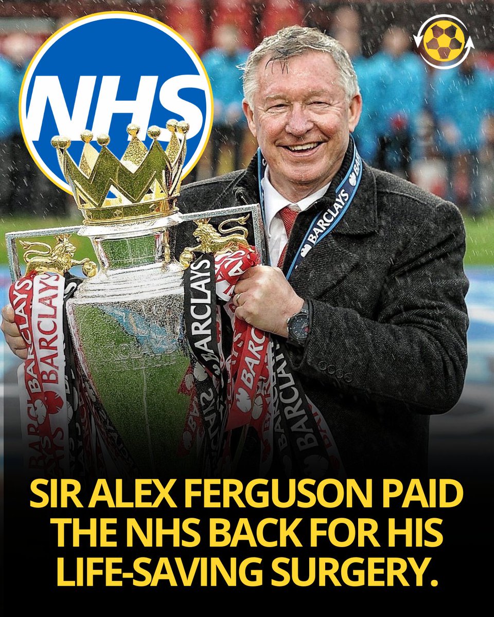 🚨 When Sir Alex Ferguson had life-saving brain surgery back in 2018, he was in a coma for four days and spent several days in intensive care. 😔

When he recovered he expressed his deep gratitude to the NHS and vowed to pay them back for the care. 🙌

In 2019, he threw a