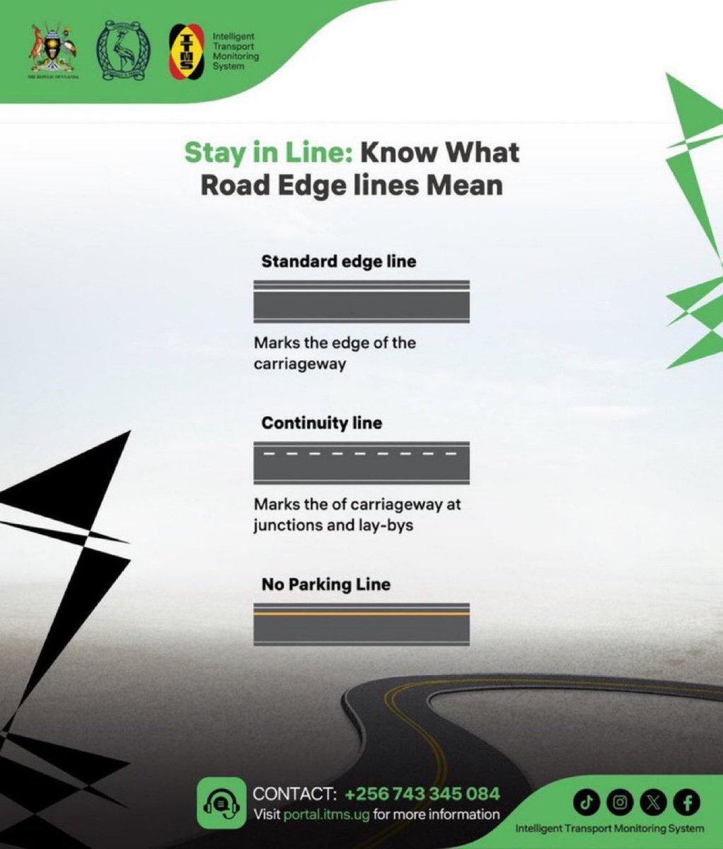 ssentongopeter5's tweet image. For instance… those that drive are you aware of what the different road edges lanes indicate a driver should do in that specific area? 

#ITMS || #EPS