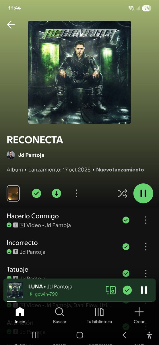 Trabajando y escuchando al patrón 🫡💚