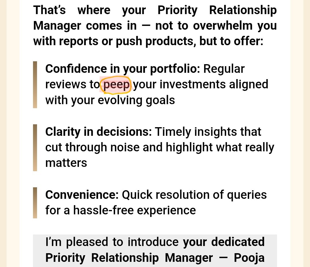 2joshis's tweet photo. @KalpenParekh @dspmf 
Freudian slip, RM to peep into portfolios 😂
Need better due diligence on marketing mails.. j/k https://t.co/WodmCFL7ua