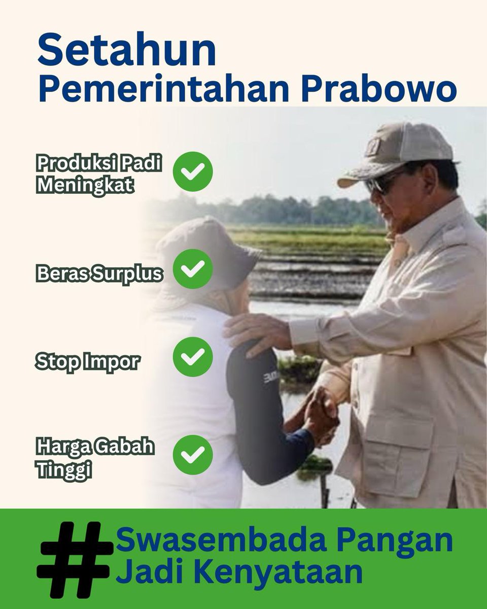 Arti_SebuahRasa's tweet image. baru setahun hasilnya udah jelas untuk rakyat, apalagi petani pasti sangat diuntungkan #KedaulatanPangan