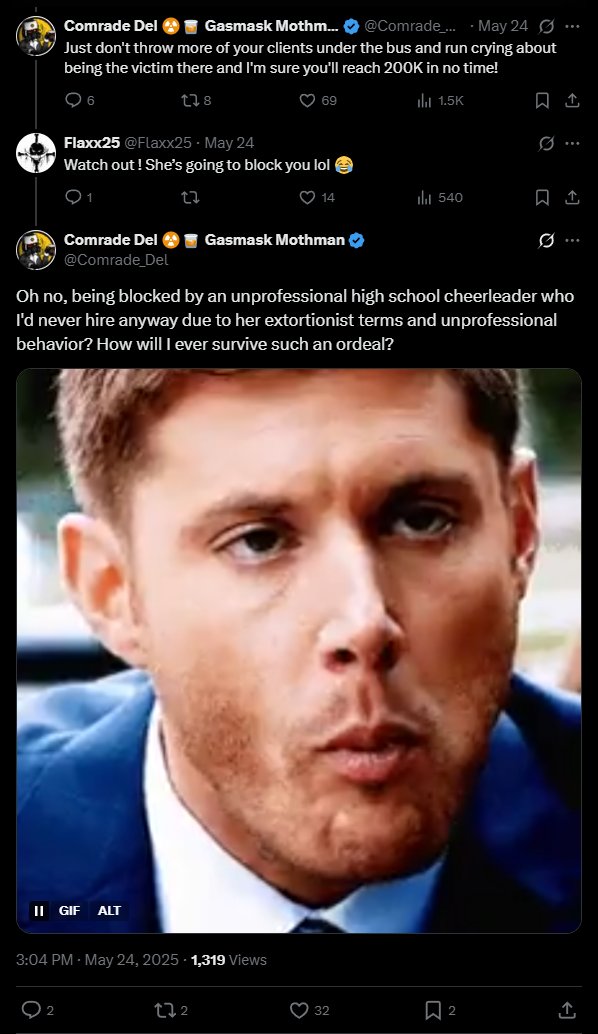Jemenex's tweet photo. Hey @Scrubings I watched your video covering the guy who was banned in Rima's chat. Comrade_Del after being banned then went on to make a massive X post where he lies and leaves out information. There is a video made by Rima that covers Comrade_Del's behavior and the behavior and insults I see in the comment section of your video about this situation. I will include the link to the video in the replies.

Comrade_Del was included in this video for his comments attacking Nanoless. I will attach the Nanoless Tweet he was responding to because it is something Comrade_Del conveniently left out. Nanoless only posted a 150k Celebration tweet. This was what Comrade_Del was responding to and not only that he also left another reply laughing about being blocked by nano and insulting her. It's not  "criticism" and normal people don't go around to content creator's Celebration Tweets to insult them. This kind of behavior was also shown in the video I linked among other things that the community shown in the video was engaging in such as going to a content creator's replies or comments and brigading it and encouraging that behavior. Eventually these attacks made Nanoless delete her tweet which was just a harmless celebration tweet. I believe this behavior easily reaches the bar for harassment clear as day and Comrade_Del conveniently leaves out all of this information.

In Comrade_Del's post he lies saying that being in chat was his first interaction with Rima which can be easily disproven with a screenshot I will include here. There's plenty of insults here and there's more if you search through Comrade_Del's twitter for any Rima mention. He knew this information but left it out to give the impression of being an innocent victim. Most content creators would ban people who engage in this behavior.

Lastly if you check Comrade_Del's X reposts you will see the same people from Rima's Video engaging in the exact same behavior they did in that video months ago. Going into other content creator's replies and comment section just like you see in the comments of your own video.