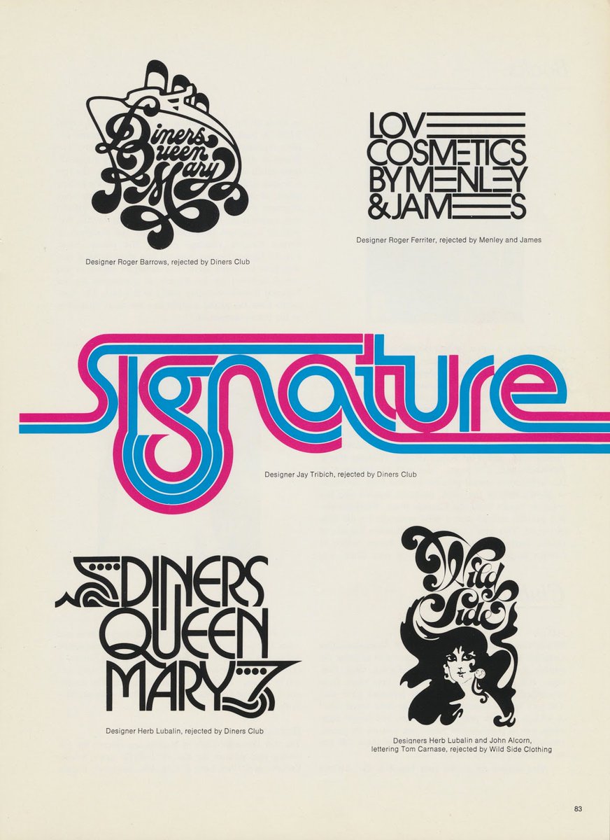 DesignReviewed's tweet image. Rejected logos by Herb Lubalin and associates via alphabettenthletter.blogspot.com/2013/04/creato…