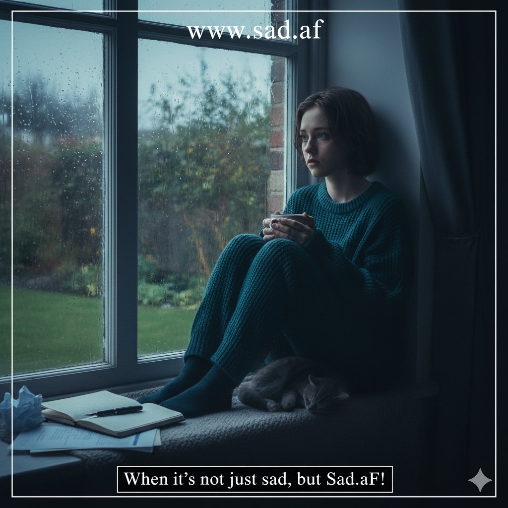 SuperDudePro's tweet image. When the feels are real real. 🌧️

The powerfully evocative domain sad.af is now available! Perfect for a mental wellness platform, a poignant artistic project, or even a darkly humorous commentary site. 

For when it's not just sad, it's Sad.aF.…
