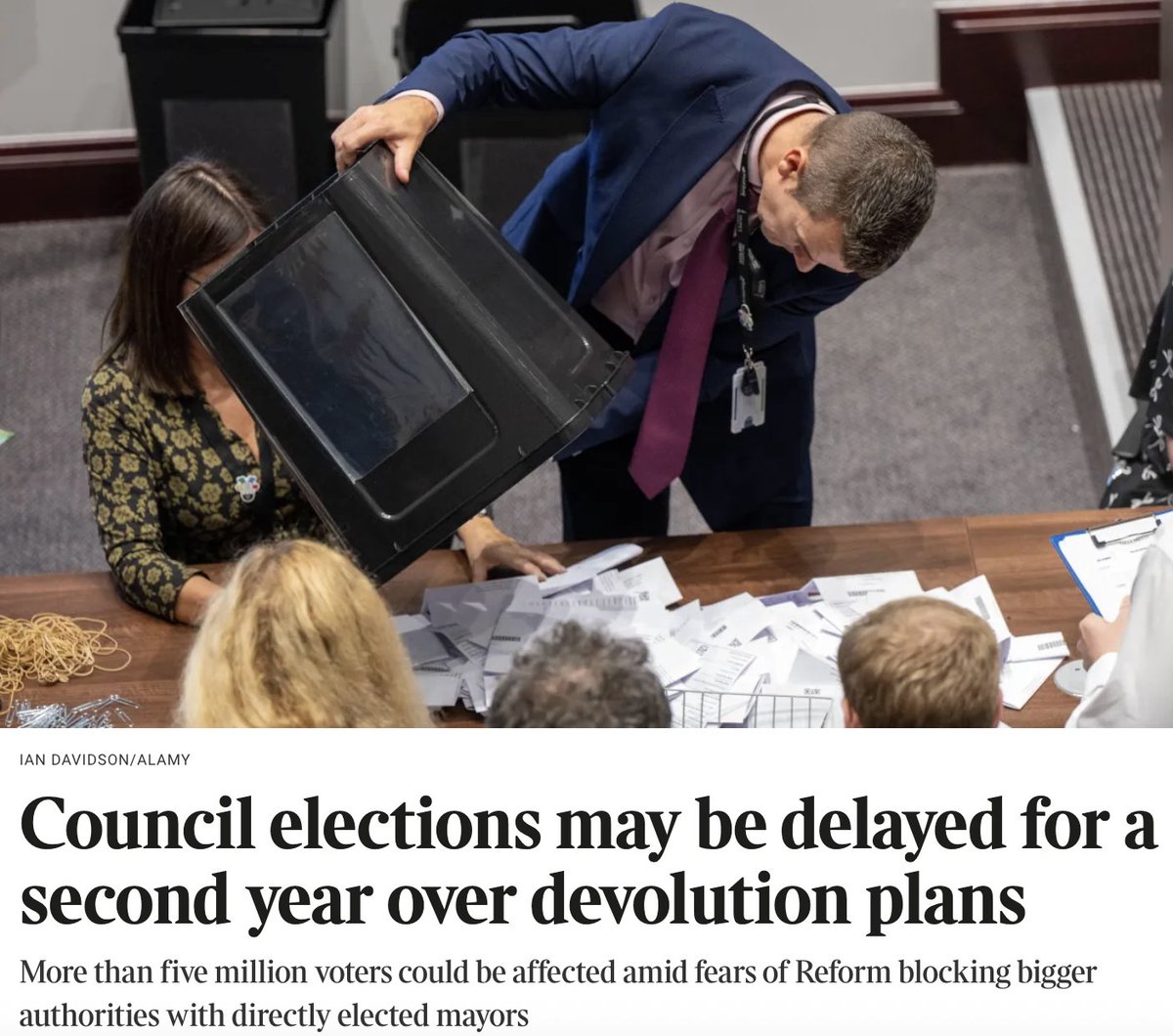 🚨WHY DO SEVEN TORY COUNCILS WANT TO CANCEL DEMOCRACY?🚨
Seven Tory-led councils want to cancel local elections again - denying 5 MILLION the right to vote

Why? Norfolk, Suffolk, Essex, Surrey, East &amp; West Sussex &amp; Hampshire Councils are SUPPORTING Labour's plan to "overhaul"