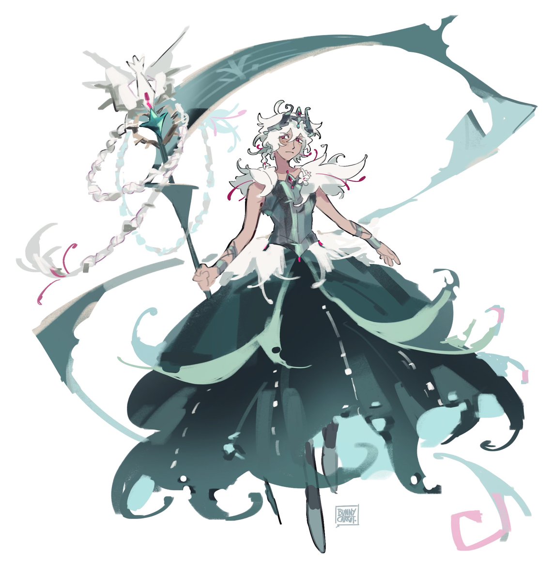 White lily doodle, she’s pretty;;;;
.
#cookierunkingdom