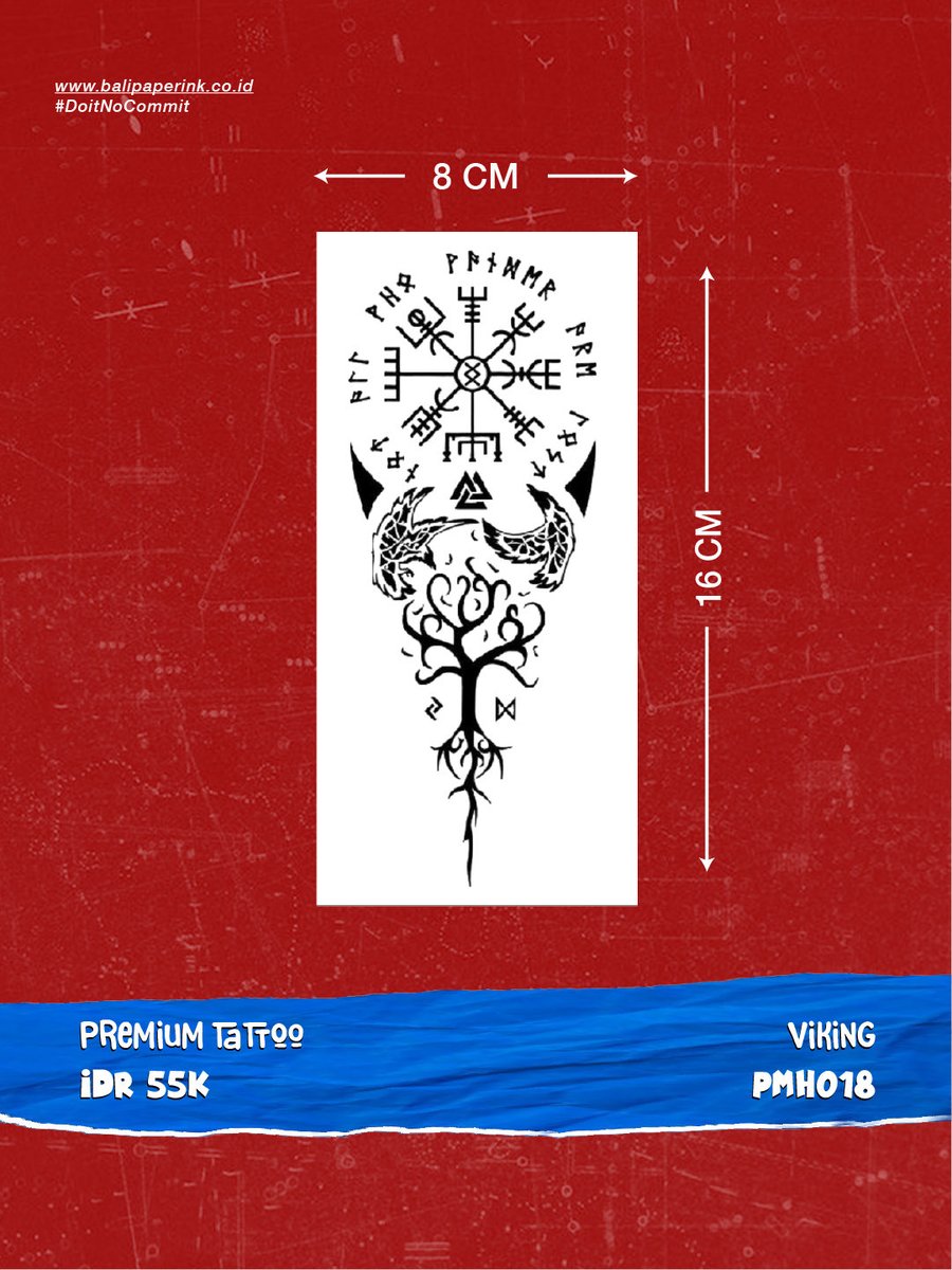 balipaperink's tweet photo. Brinks, eve feel a little lost? Maybe you just need a lil nordic magic! Kaya Vegvisir &amp; Yggdrasil vibes ini! Duo tattoo yang bukan cuma keren, tapi juga all about direction, growth, &amp; staying grounded! Aesthetic with meaning? Yes, please! 😎 https://t.co/UrfONseu1Z
